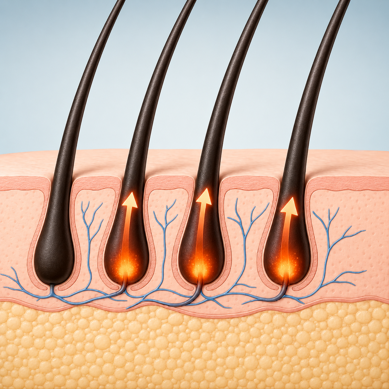 Hair follicle illustration